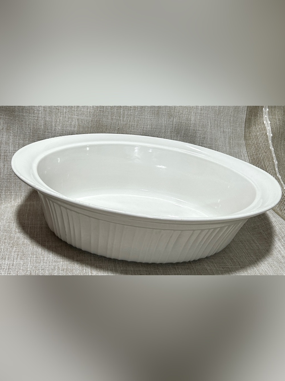 Corningware White Oval Ceramic Baking Dish